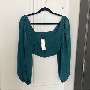 NTW Urban Outfitters Emerald Corset Top